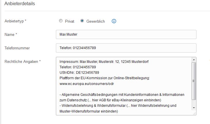 Handlungsanleitung über eBay Kleinanzeigen rechtssicher verkaufen