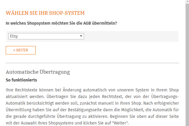 Etsy Agb Schnittstelle Der It Recht Kanzlei Rechtssicher Einrichten Viele Tipps Update