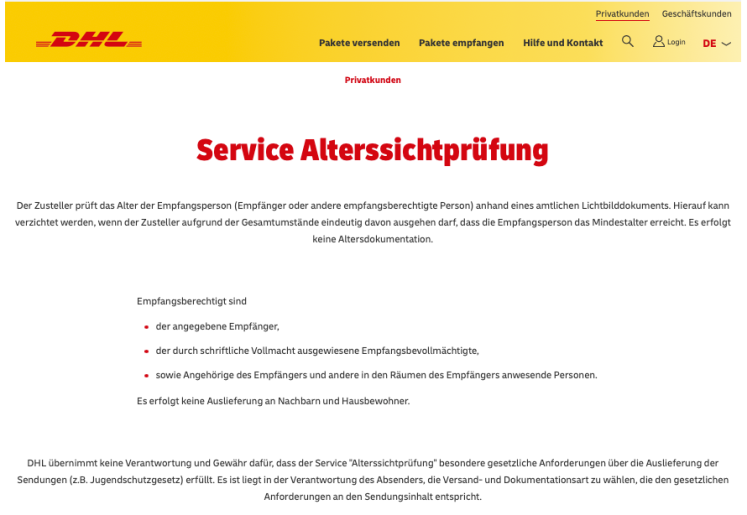 Alterssichtprüfung