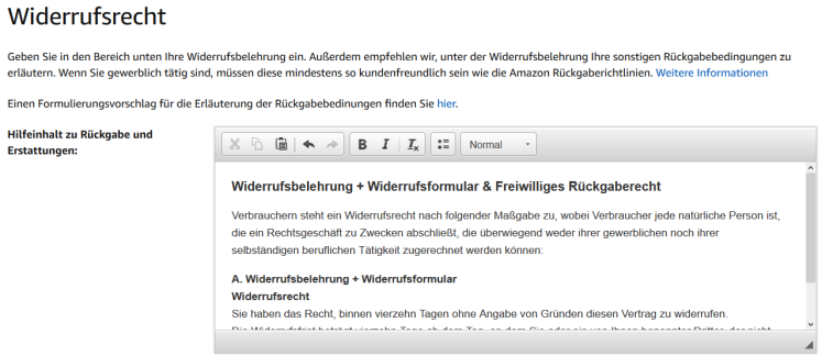 Amazon Widerrufsrecht 2