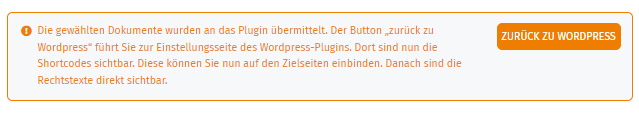 Ansicht Infobox - zurück zu Wordpress