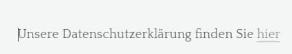 Ansicht verlinkter Text zur Datenschutzerkl&auml;rung