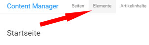 Auswahl Elemente im Gambio Content Manager