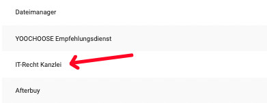 Auswahl IT-Recht Kanzlei im Gambio-Modulcenter