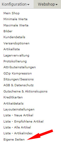 Auswahl Konfiguration - eigene Seiten bei Zen Cart