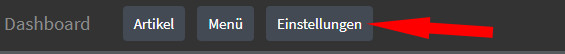 Auswahl Menüpunkt Einstellungen bei Azoo