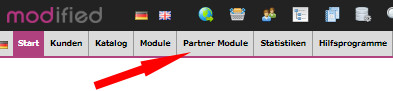 Auswahl Partner-Module bei modified ecommerce