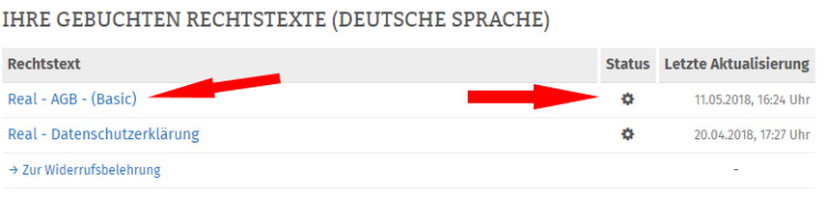 Auswahl Real Texte im Mandantenportal