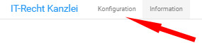 Auswahl Reiter Konfiguration im Modulcenter bei Gambio