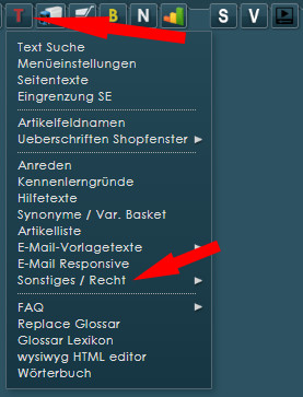 Auswahl Sonstiges-Rechtstexte im Powergap Shop