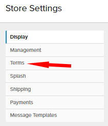 Auswahl Terms bei den Bricklink Settings