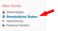 Auswahl pers&ouml;nliche Daten bei Argato