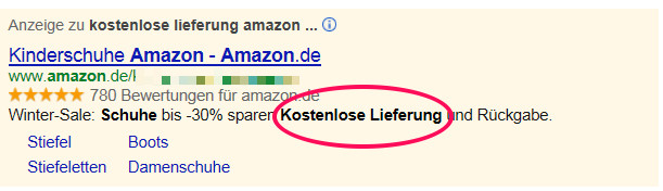 Bild AdWords-Werbung