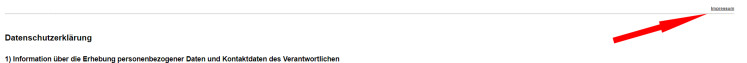 Datenschutzerklärung inkl. Impressum als Hosting-Link