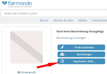 Fairmondo - Ansicht der eingebundenen und formatierten Rechtstexte