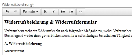Fairmondo - Einf&uuml;gen von Widerruf & Widerrufsformular im HTML-Format
