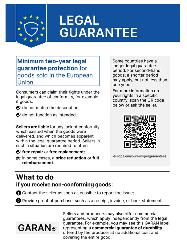 Gew&auml;hrleistungs-Label