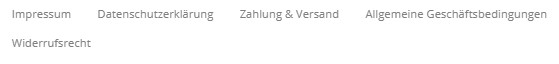 Links zu den Rechtstexteseiten im epages Shop-Footer