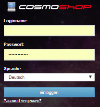Login Cosmoshop Händlerbereich