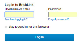 Login in den Bricklink Händleraccount