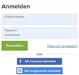 Login in den webador Account