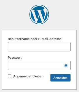 Login in die Wordpress-Präsenz