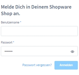 Login ins Shopware 6 Backend