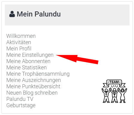 Palundu - Auswahl meine Einstellungen