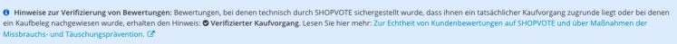 SHOPVOTE Verifizierung Kundenbewertungen