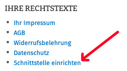 Schnittstelle einrichten