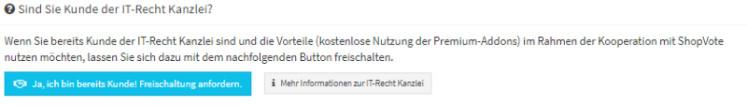 ShopVote Freischaltung für AGB-Mandanten der IT-Recht Kanzlei