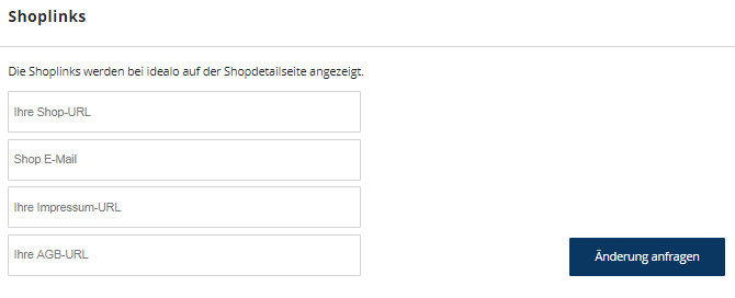 Shoplinks bei Idealo versorgen