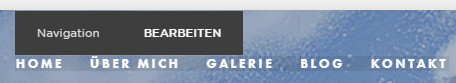 Squarespace - Auswahl Navigation - Bearbeiten