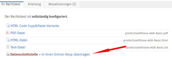 Start Datenübertragung zu PWL