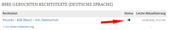 Status Palundu Rechtstexte
