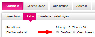 Status geöffnet im Telekom Shop