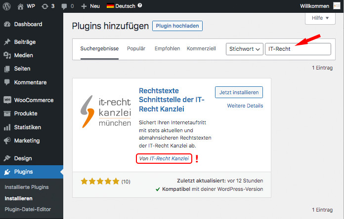 Suchergebnis f&uuml;r AGB-Schnittstelle der IT-Recht Kanzlei
