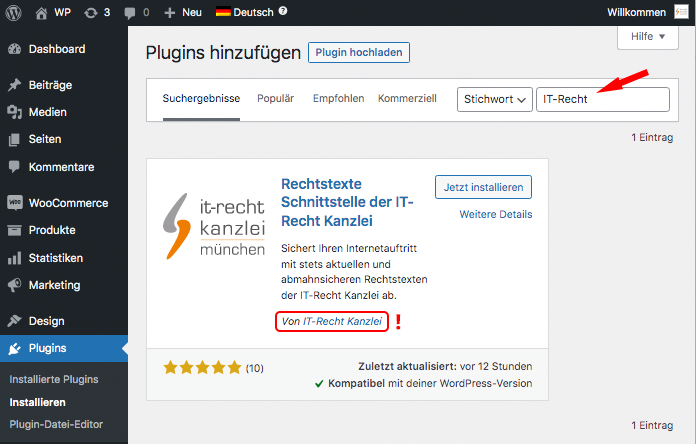 Suchergebnis f&uuml;r AGB-Schnittstelle der IT-Recht Kanzlei