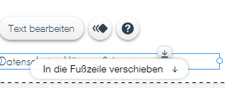 Textelement DS und Impressum in Fu&szlig;zeile verschieben