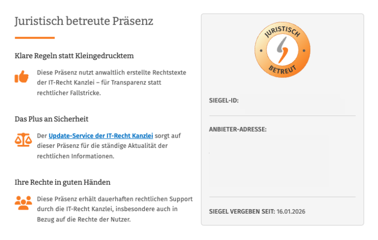 Trust-Widget Zertifikat