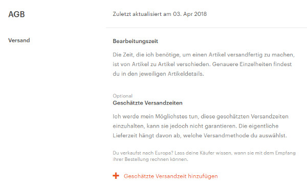 Etsy Rechtstexte Handisch Rechtssicher Einbinden