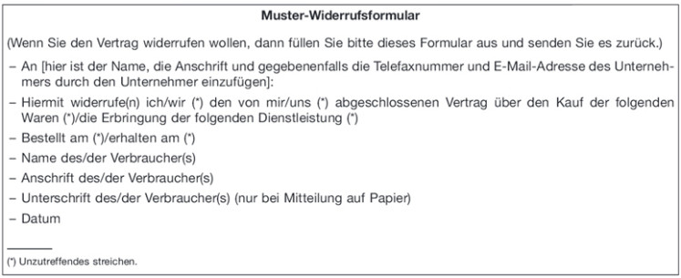 Faq Zum Neuen Muster Widerrufsformular