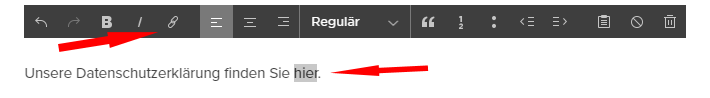neue Seite Datenschutzerkl&auml;rung bei Squarespace