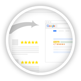 Übergabe der Bewertungen an Google